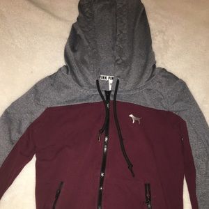 Maroon victorious secret pink sweatshirt